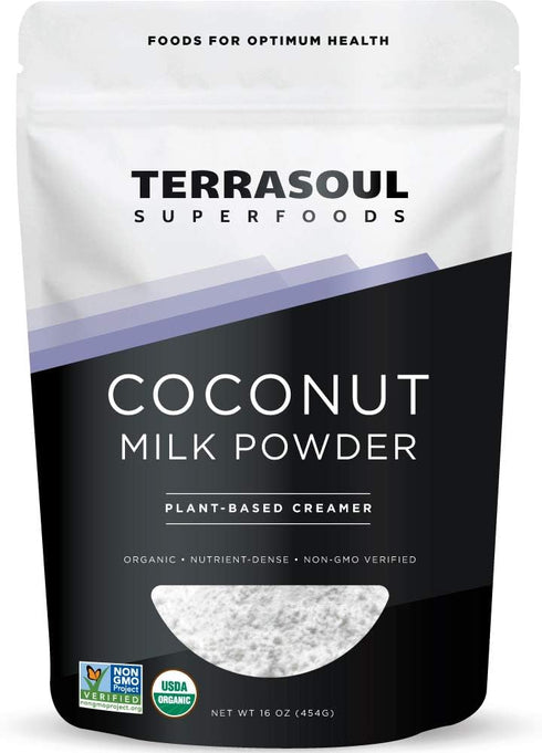 Terrasoul Superfoods Organic Coconut Milk Powder, 16 Oz - Plant-Based Creamer |