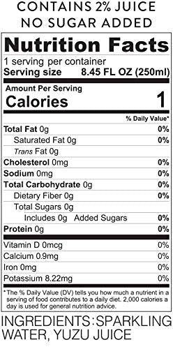 8.45 Oz Pack 12) Kimino Drinks, Sparkling Water, Fl (Yuzu