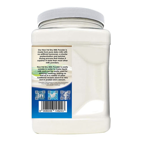 Green Heights 3 1.36 (42+ Non Fat Dry Milk Powder - Pounds / Kilo Jar Servings) - Proudly Made in America - Healthy