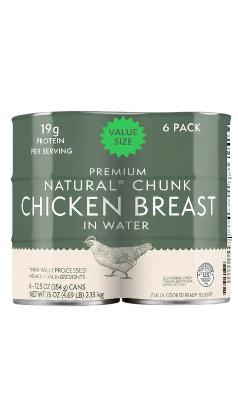 Generic Member Mark Chunk Chicken Breast in Water Fully Cooked Canned Chicken, Lean
