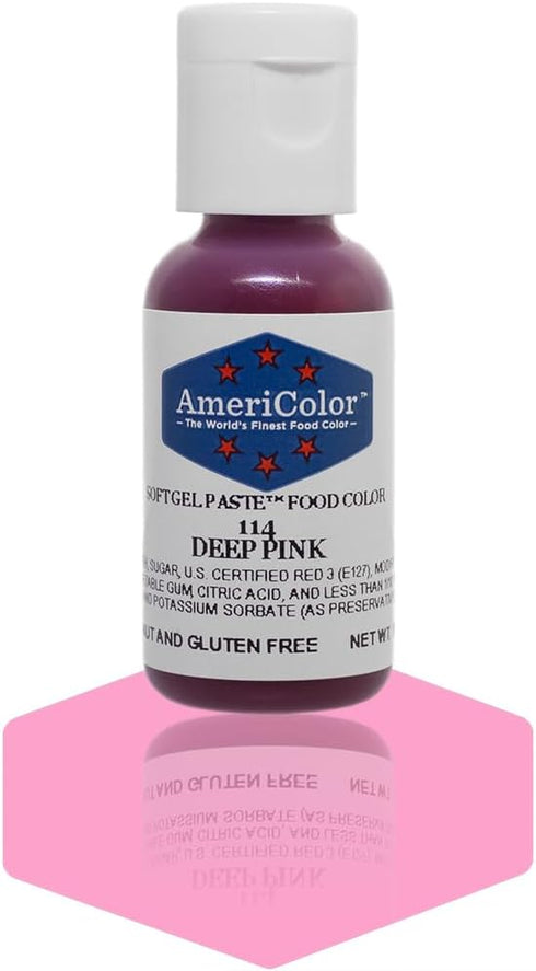 Americolor Soft Gel Paste Food Color, Deep Pink, 0.75-Ounce