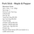 Pack 3 3 Count Big Fork Craft Pork Snack Sticks Variety Flavors to Try (Original, Maple & Pepper, Thai Green Curry) |