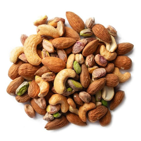 8 Food to Live Nut Lovers Mix, Ounces Premium Dry Roasted Pistachios No Shell, Almonds and Cashews Blend. No Salt