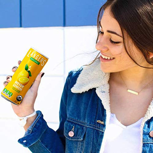 12 Oz (Pack 8) Langers Organic Flavored Sparkling Water, Meyer Lemon, Fl