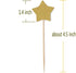 WARMBUY Gold Glitter Cupcake Cake Toppers, Double Sided Stars, 50 Pack