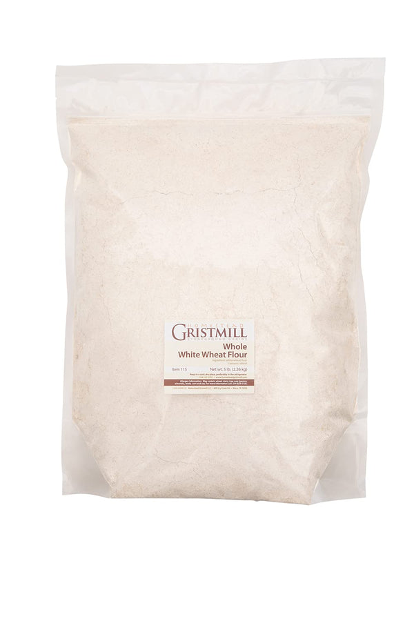 Homestead Gristmill Stone Ground Whole White Wheat Flour - Non-GMO, Chemical-Free Artisanally