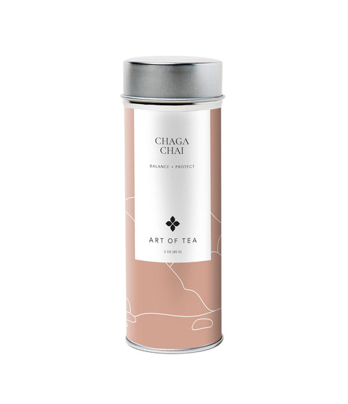 Art of Tea Chaga Chai 3oz, Chaga Mushroom Tea, Wellness Loose Leaf Artisan Tea