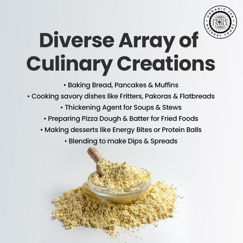 PACK 6 1 lbs (454 Pride of India - of - Garbanzo Bean Flour gm) Earthy Nutty Slightly Sweet Taste Freshly Milled
