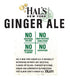 Hal's New York 20 Oz (Pack 24) Diet Ginger Ale, Fl Bottles