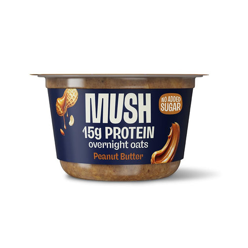 MUSH Overnight Oats - Peanut Butter Protein - 15g of Protein, Good