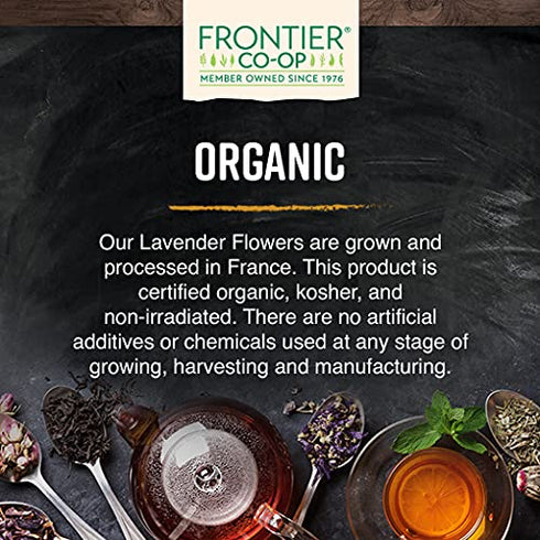 2.72 oz (77 Frontier Co-op Organic Lavender Flowers, g)