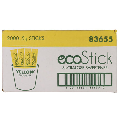 Sugar Foods Packets, .5 2000 Sugar Sweetened Sucralose Yellow Gram -- per case.