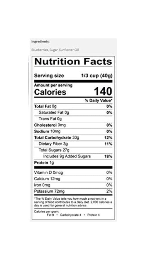 Cherry Bay Orchards Dried Blueberries (6oz Bag) - 100% Domestic, Natural, Kosher, Gluten-Free, GMO Free, Resealable