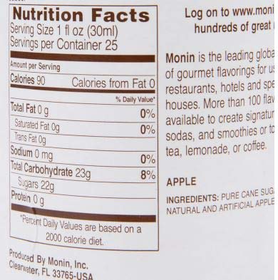 750 ml Monin Apple Syrup