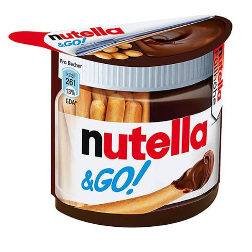12 Packs, 1.8 oz Nutella & GO! Chocolate Hazelnut Spread with Cocoa + Breadsticks, Snack Each