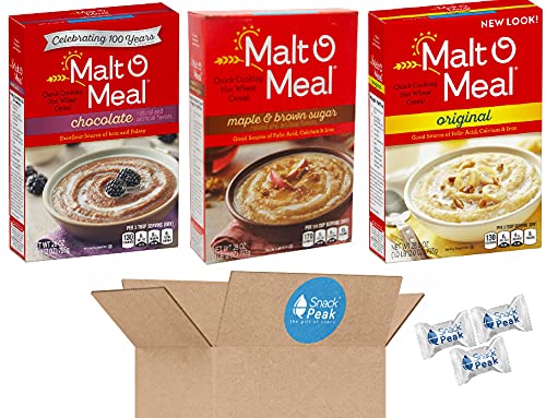 Snack Peak Malt O Meal Hot Cereal Variety Gift Box Maple and Brown Sugar,