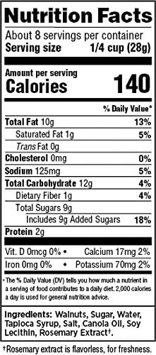 7.5 Diamond of California Original Glazed Walnuts + Nut Toppings, Ounce