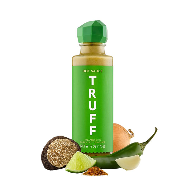 TRUFF Gourmet Jalapeño Lime Hot Sauce, 6 oz with Black Winter Truffles & Green Jalapeño Peppers