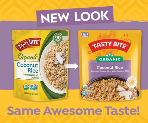 8.8 Pack 6, Tasty Bite Organic Coconut Rice, Ounce, of Ready to Eat, Microwavable, Vegan, Gluten-Free