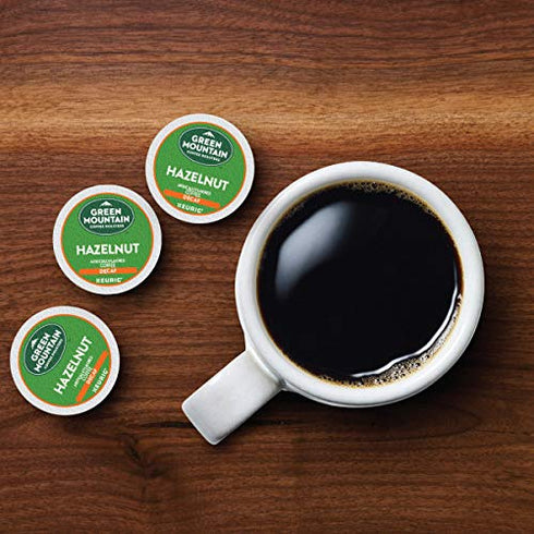 48 Count (Pack 1) Green Mountain Coffee Roasters Hazelnut Decaf, Single-Serve Keurig K-Cup Pods, Flavored Light Roast