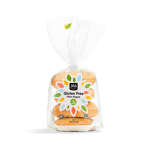 365 by Whole Foods Market , Gluten-Free Plain Bagels, 4 Count, 14 Ounce