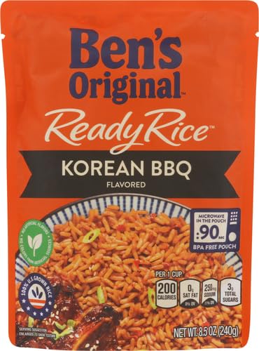 8.5 oz BEN'S ORIGINAL Ready Rice Korean BBQ Flavored Rice, Easy Dinner Side, Pouch