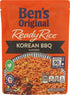8.5 oz BEN'S ORIGINAL Ready Rice Korean BBQ Flavored Rice, Easy Dinner Side, Pouch
