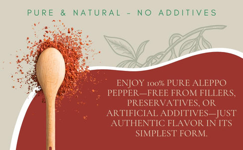 Premium Aleppo Pepper, Naturally Sun-Dried, All-Natural Spice by Pro Chefs for Deep Smoky Flavor & Balanced Heat (2oz