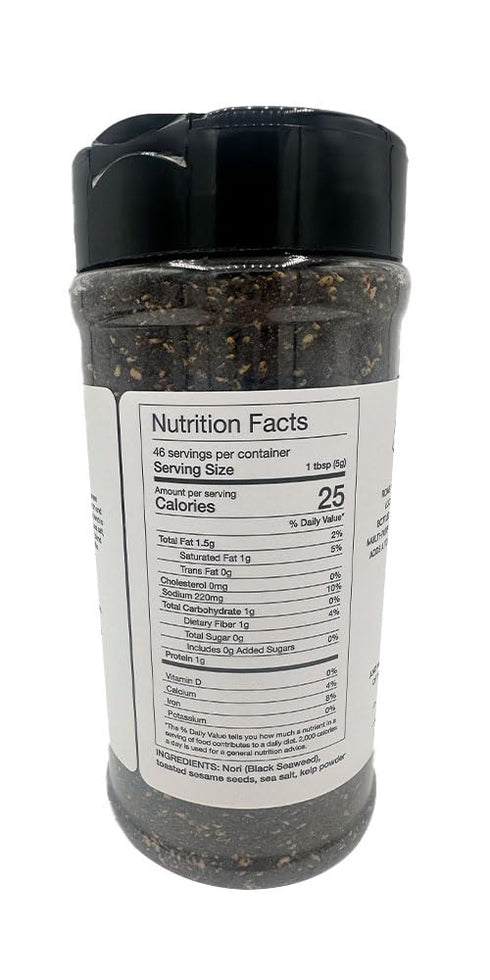 Nori Komi Furikake Multi-Purpose Rice Seasoning, XL 8 oz Jar, Sugar Free