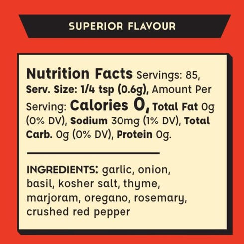 1.8 oz, Spicewalla Amore Italian Seasoning, Dried Spice Blend for Homemade Pizza, Sauces, Salad, Pastas and More