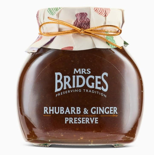 Metr Set 2 12 Oz Mrs. Bridges of Scotland, of Jars, Rhubarb and Ginger Preserves, Imported from Scotland, Each