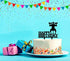 Black Acrylic Dumbbells Birthday Cake Topper, Sports Theme Cake Decoration