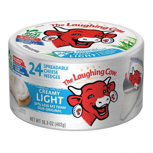 The Laughing Cow Creamy Light Spreadable Cheese Wedges, 24 ct.