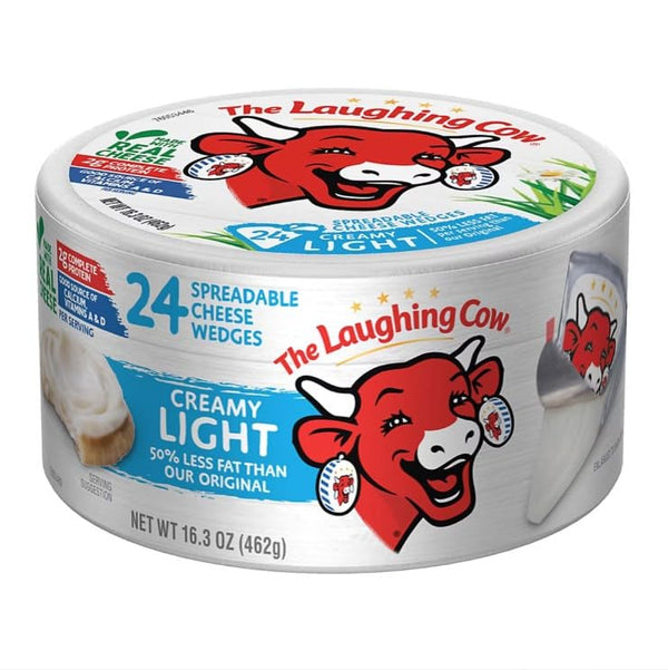 The Laughing Cow Creamy Light Spreadable Cheese Wedges, 24 ct.