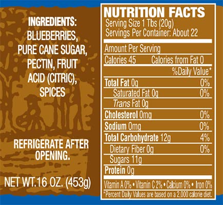 16oz (Pack 6) Dillman Farm All Natural Blueberry Butter - Gluten-Free, Non-GMO, Vegan, Kosher, Eco-Friendly