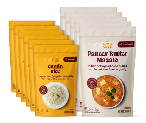 The Cumin Club Paneer Butter Masala Instant Curry + Rice Sides Bundle