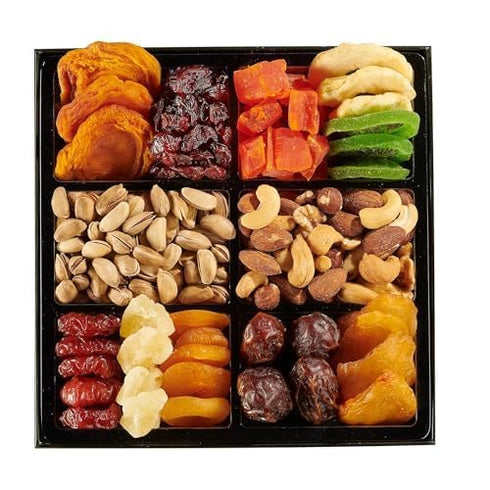 Package, (12 Happy Birthday Dried Fruit & Nuts Gift Basket Arrangement Platter, Gourmet Food Snack Box, Birthday Care