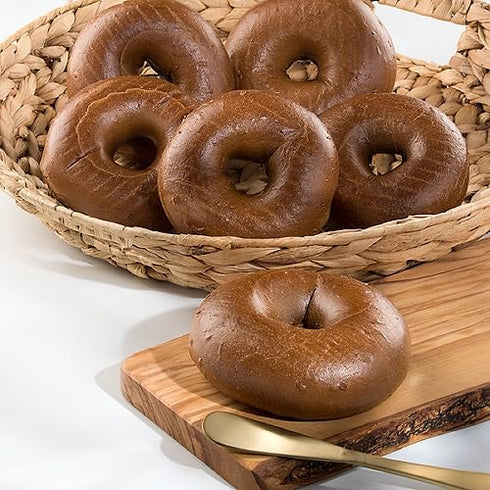 RawJoy Pack 12 Fresh New York Classic Pumpernickel Bagel by | Delicious Fresh Pumpernickel Bagel