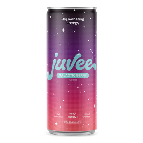 12 oz (12-Pack) 128mg Juvee Rejuvenating Energy Drink Cans Sugar Free, Natural Caffeine per Can, Zero Sugar, Low
