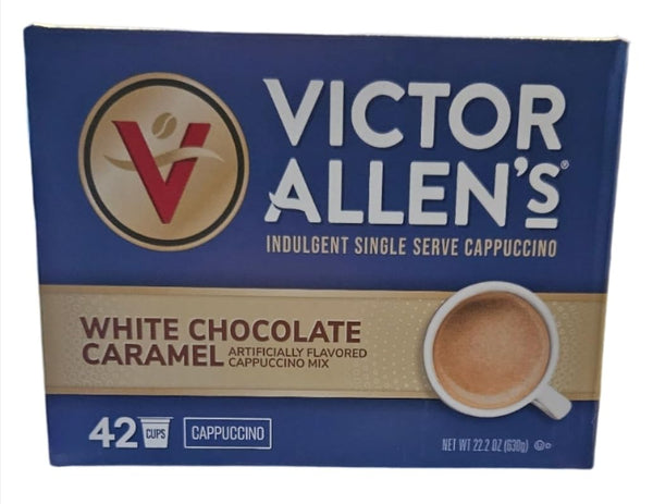 Victor Allen Indulgent White Chocolate Caramel Cappuccino Single Serve Cups BUNDLE -