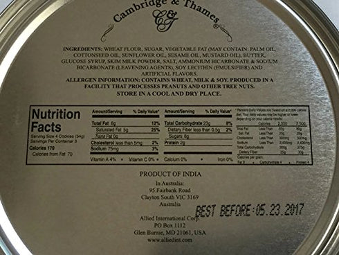 Cambridge & Thames Danish Style Butter Cookies, 4 Oz Mini Tin (1 Tin)