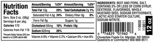 Summer 12 Summer (12 (Pack 3)) Cloverdale Cracker Size Sausage Ounce Gluten-Free, No Added MSG Sausage, Perfect Size