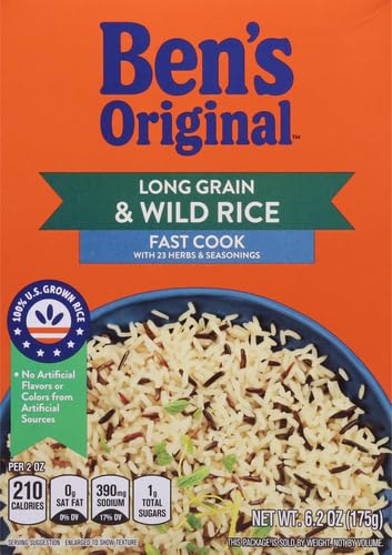 6.2 OZ BEN'S ORIGINAL Long Grain Rice and Wild Rice, Fast Cook Rice, Box