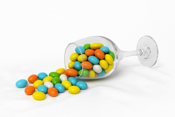SweetGlob Jordan Almonds Party Colors Hard Candy (1 Pound, Assorted Pastel Colors)