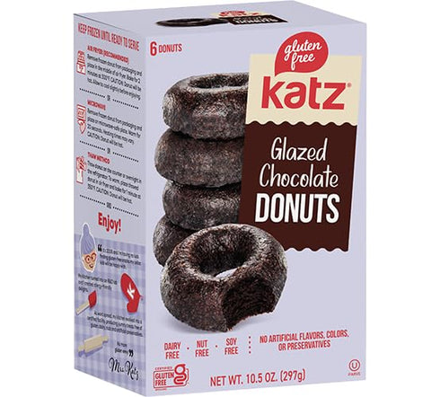 6 Katz Gluten Free Snacks Top Donut Flavors, Free of Dairy, Soy, Nut. Powdered, Glazed, Cinnamon, Pumpkin Spice