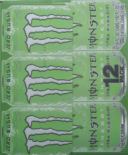 16 (Pack 12) Monster Energy Ultra Paradise, Sugar Free Energy Drink, Ounce