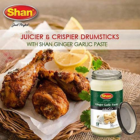 24.69 oz (700g) (Pack 4) Shan Ginger Garlic Paste - Traditional Taste Enhancing Cooking Paste from Fresh Ground Ginger