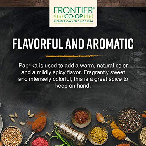 Frontier Co-op Organic Ground Paprika, 1lb Bulk Bag - Paprika Powder Seasoning