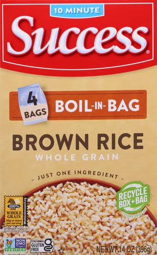 Success Boil-in-Bag Brown Rice, Quick and Easy Rice Meals, 14-Ounce Box