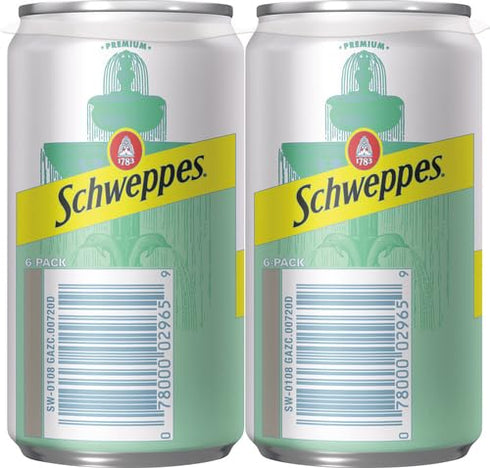 Schweppes 7.5oz 6pk Ginger Ale Zero Sugar Soda, cans